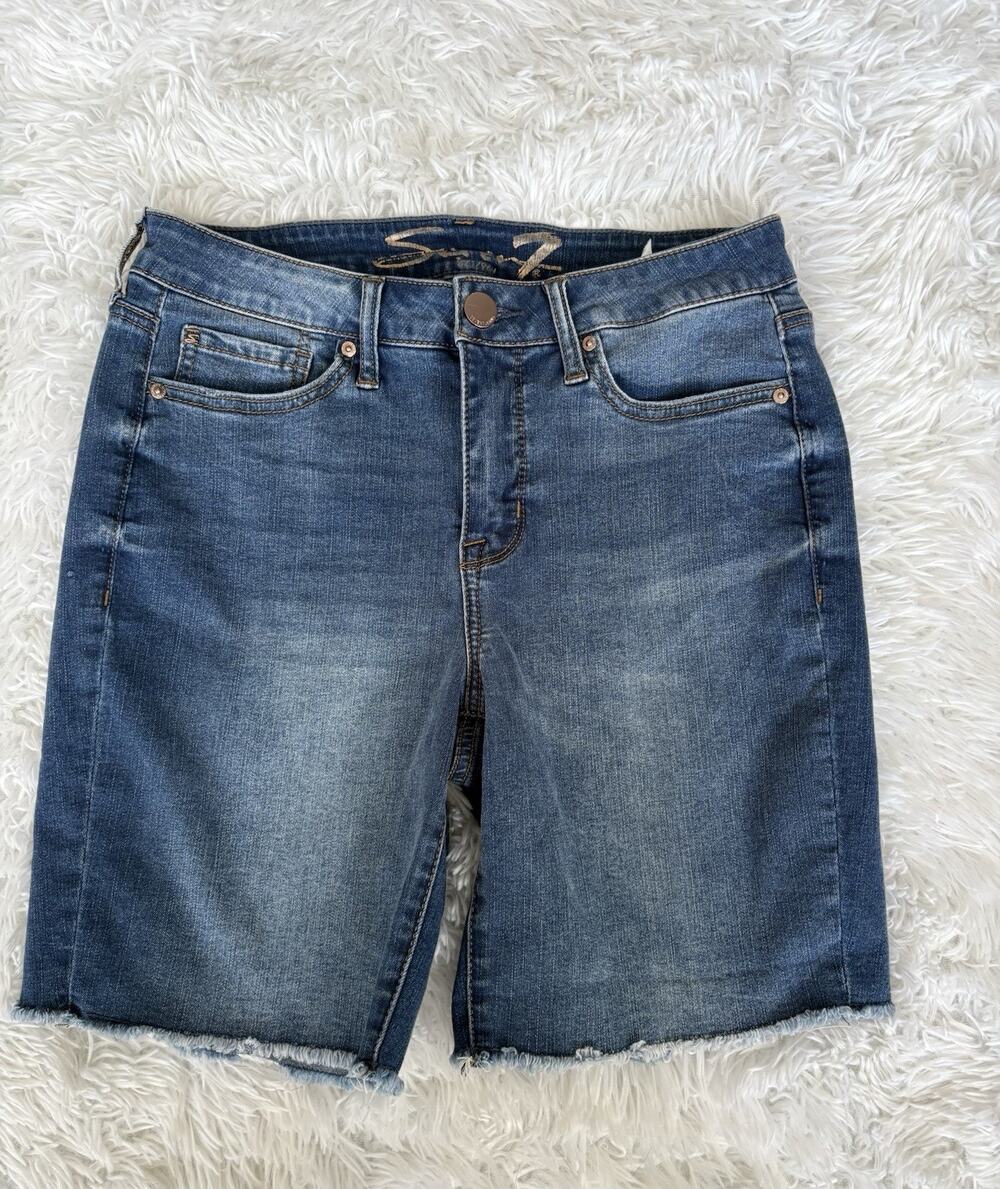 Seven Women’s 8 “Sunset Bermuda” Jean Shorts. Great Pair & Condition